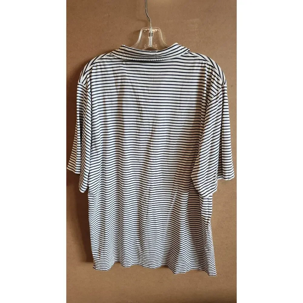VTG Ralph Lauren Shirt Men Sz Large Golf Polo 100% Pima Cotton Stripe Mt121